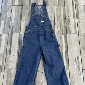 28x28 Vintage Big Mac Square Bak Denim Bib Overalls Workwear 100% Cotton